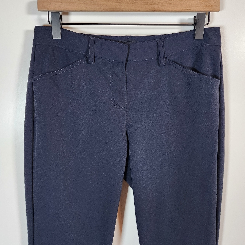 Theory Navy Blue Dantey Mandatory Buisness Career Pants Size 6 - Picture 4 of 11